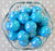 Wholesale 20mm Island Blue turquoise AB bubblegum beads 100pc