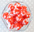 20mm Red acrylic confetti bubblegum beads