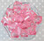 20mm Pink clear cube faceted acrylic beads