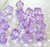 20mm Purple clear cube faceted acrylic beads