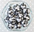 20mm Black Honeycomb printed bubblegum beads