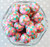20mm Easter Scallop printed bubblegum beads
