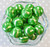 20mm Watermelon rind  printed bubblegum beads