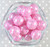 20mm Pink houndstooth bubblegum beads