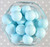 20mm Light blue Matte solid bubblegum beads