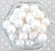 16mm White Matte bubblegum beads