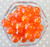 16mm Orange Crackle bubblegum beads