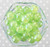 16mm Lime green Crackle bubblegum beads