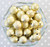 16mm Yellow gold Stardust acrylic foil bubblegum beads