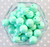 16mm Mint green Solid AB bubblegum beads