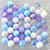 Blue and Purple bubblegum bead bulk mix