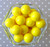 20mm Lemon yellow solid chunky bubblegum beads