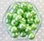 16mm Spring Green pearl bubblegum beads