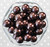 16mm Brown pearl bubblegum beads