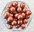16mm Copper pearl bubblegum beads