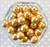 16mm Gold pearl bubblegum beads