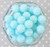 16mm Icy Blue solid bubblegum beads