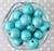 Wholesale 20mm Bright Turquoise Stardust bubblegum beads 100pc