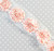 2.5" shabby flower trim Light red dot