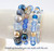 Denim Blue stackable bracelet bead czech glass mix Denim Blue stackable bracelet bead czech glass mix