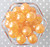 20mm Light Saffron AB crackle bubblegum beads
