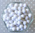 12mm White solid bubblegum beads for chunky necklaces