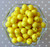 Lemon yellow solid small chunky bubblegum beads