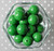 Emerald green 20mm solid colored bubblegum beads