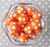 Orange polka dot 20mm bubblegum beads