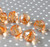 Orange 20mm clear faceted chunky acrylic beads