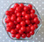 12mm Red solid bubblegum beads