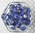 20mm Navy blue faceted chunky plastic beads in bulk