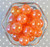 20mm Orange AB crackle bubblegum beads