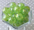 20mm Lime green AB crackle chunky bubble gum beads