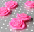 42mm Hot pink resin flower beads