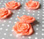 42mm Apricot resin flower beads