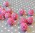 Wholesale 20mm Shocking pink AB rhinestone bubblegum beads - 100 piece
