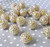 Wholesale 20mm Light gold rhinestone bubblegum beads - 100 piece