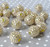 Wholesale 20mm Light gold rhinestone chunky beads - 100 piece