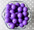 16mm Sugar plum purple solid bubblegum beads