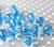 16mm sapphire blue disco facet bubblegum beads