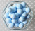16mm Cornflower blue solid bubblegum beads