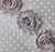 2.5" shabby chiffon flower trim Grey