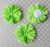 3" Lime green - Frayed ballerina chiffon flower