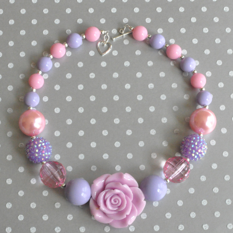 12mm Bubblegum bead necklace design ideas