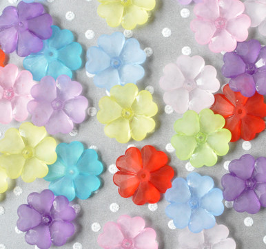 27mm Pointed petal lucite flower beads