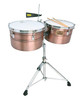 Product image for Deep-Shell Antique Copper Finish Timbales | Tycoon Percussion | 14 inch. & 15 inch. | My Worship Store