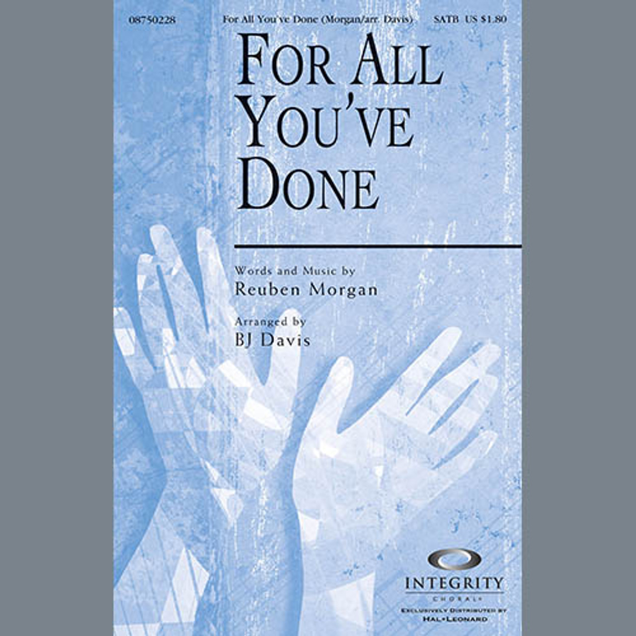For All You've Done - Bass Clarinet (Cello sub) | Choral Instrumental Pak | 4254689 | Digital Sheet Music | My Worship Store