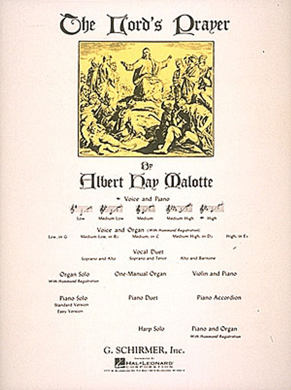 Product image for Lord's Prayer | G. Schirmer, Inc. | High Voice (E-Flat) and Piano | My Worship Store