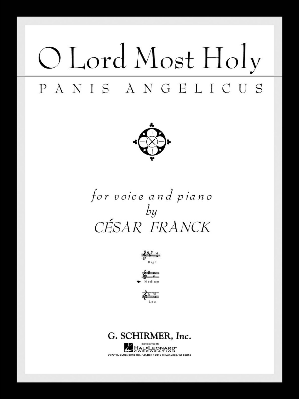 Product image for Panis Angelicus (O Lord Most Holy) | G. Schirmer, Inc. | Medium Voice in G | My Worship Store
